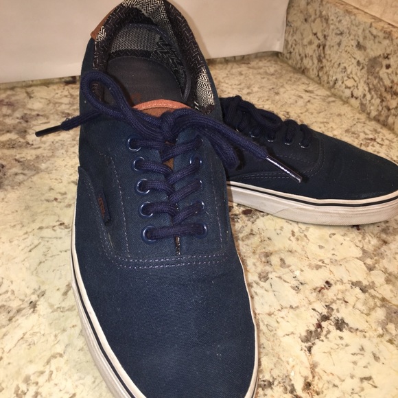 vans authentic blue leather